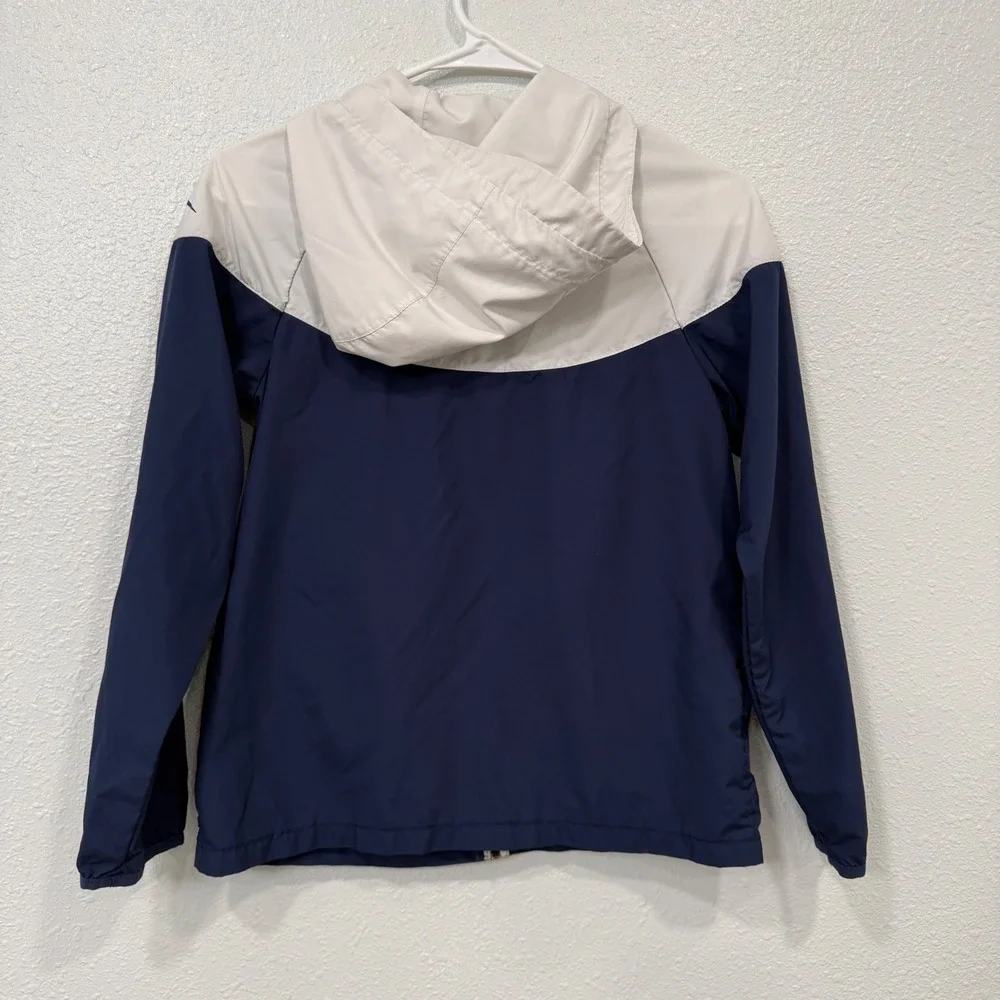 Nike Kids Windrunner Packable Windbreaker Jacket Navy White Blue Size Medium